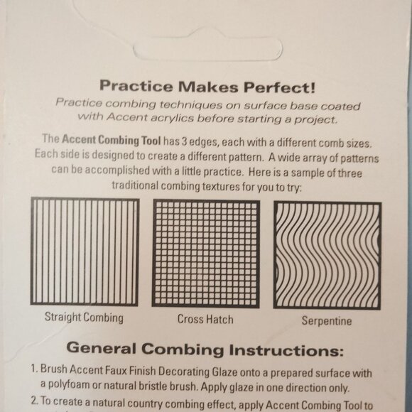 Paint Combing Tool Straight Combing Crosshatch Serpentine Painting Patterns 5033 - Picture 8 of 9